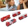 Fire Truck Toy Set Cultivate Safety Awareness Rust Proof Firefighter Play Vehicles For Above 3 Years Old Home Kindergarten