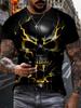 New Men's Horror Skull Print T-Shirt 3D O-Neck Short Sleeve Fashion Oversized T-Shirts Men's Summer Street Clothing