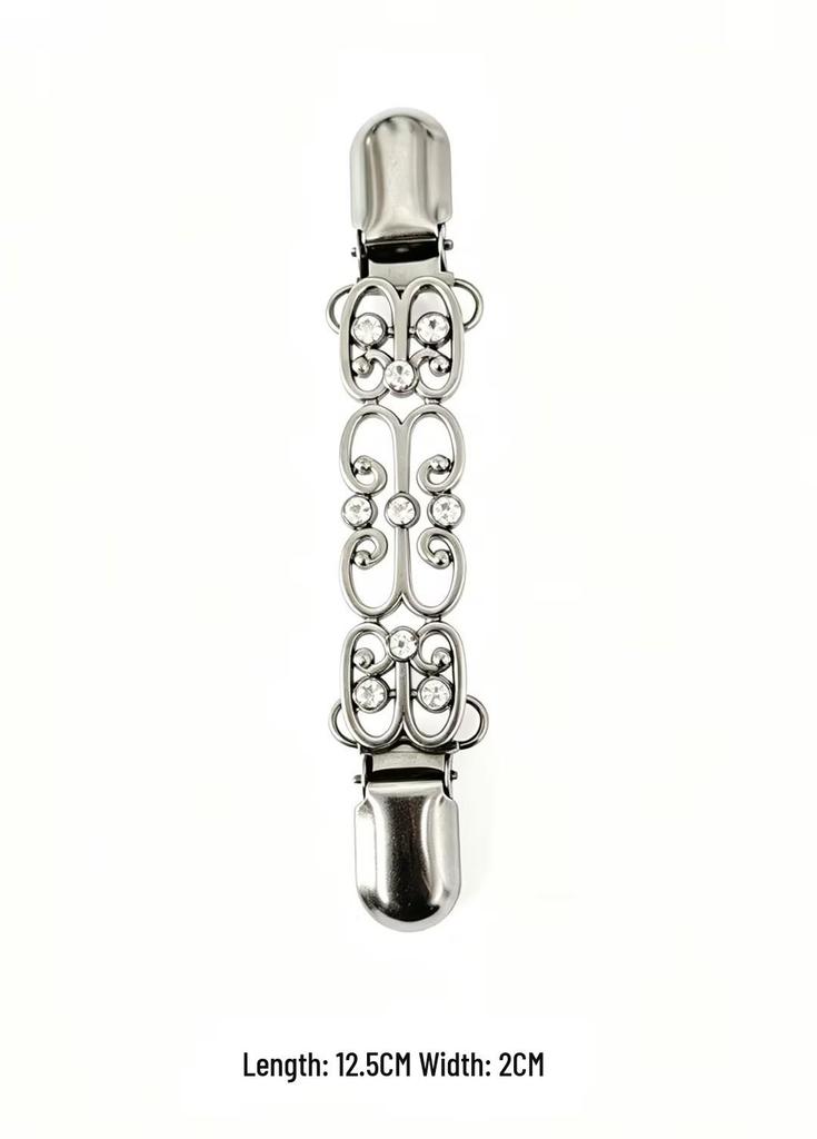 Vintage Diamond Scarf and Sweater Clip – Retro Alloy Brooch for Women