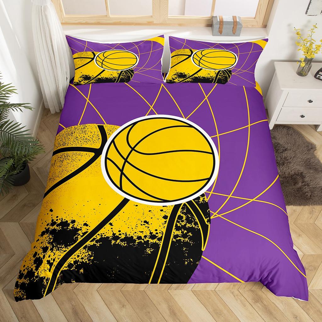 Homewish Boys Football Print Duvet Cover SetSport Soccer Player Bedding SetCartoon Watercolor Splash Bed Set