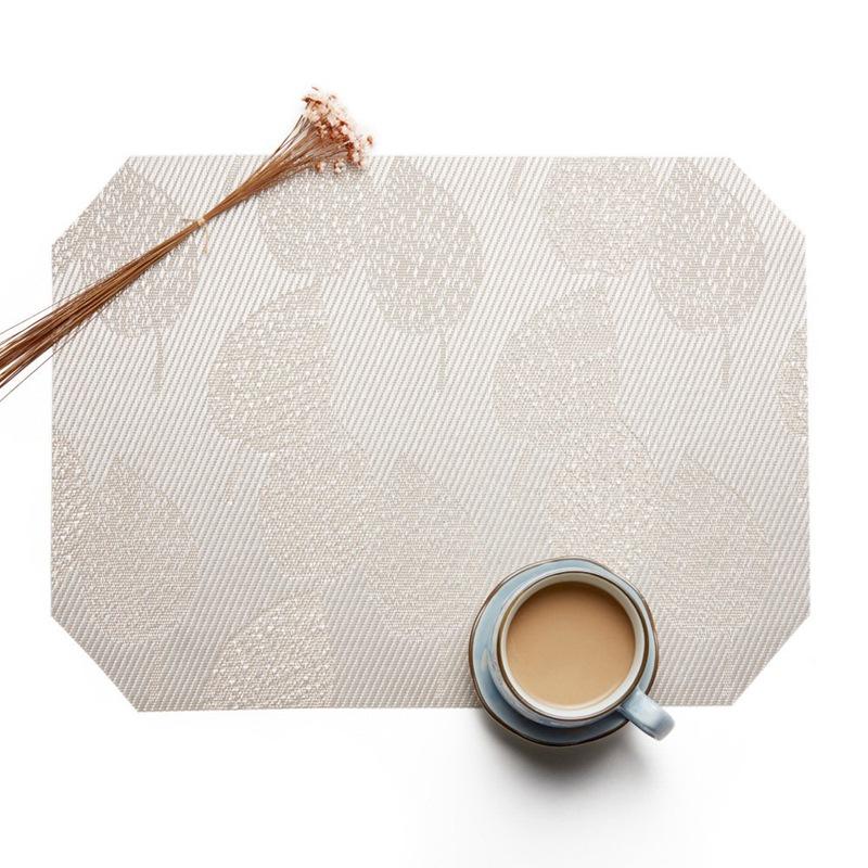 Pack of 4pcs Table Placemats PVC Table Mats Heat Insulated Pad Dinner Table Decor Japanese Style Mats 40x30cm