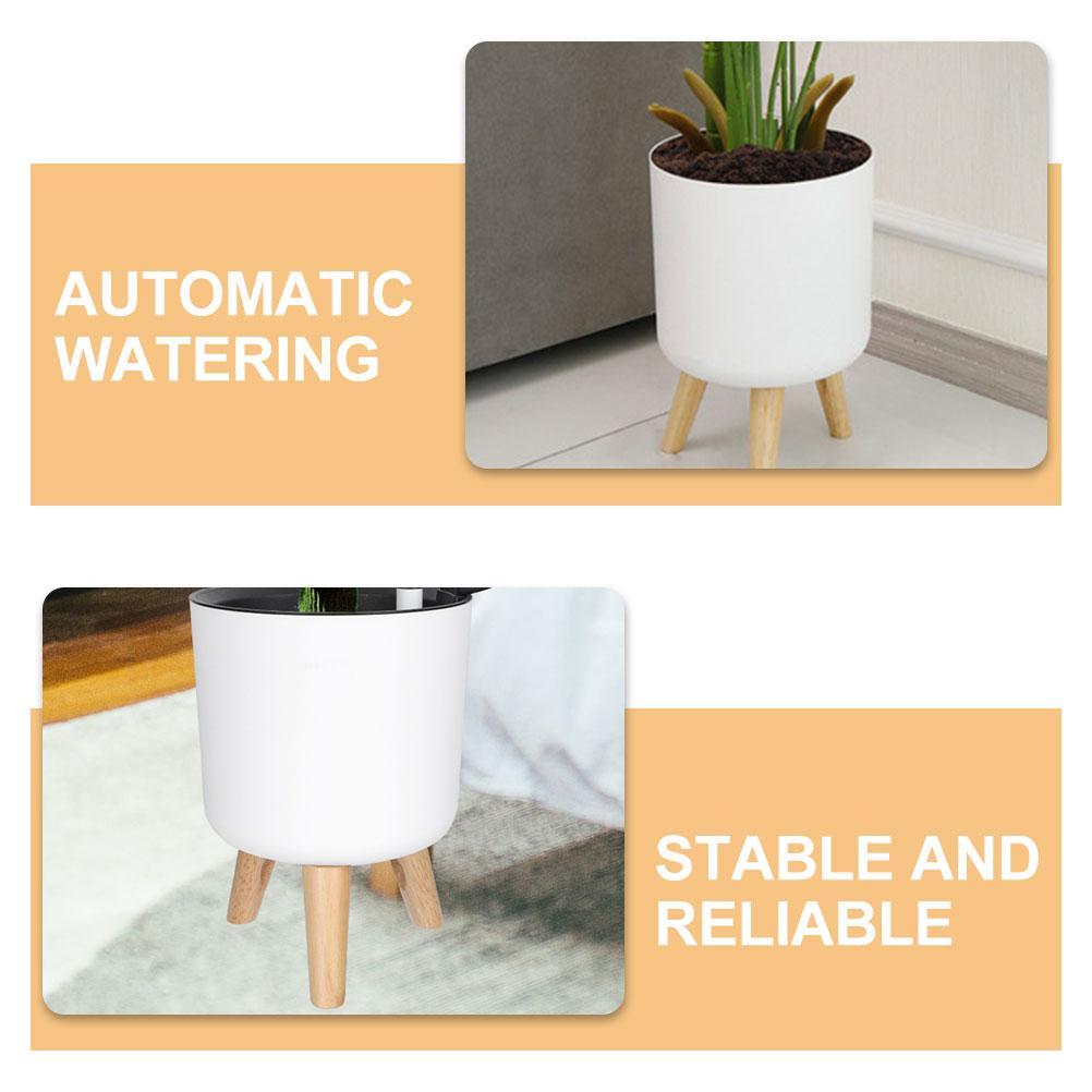  Adjustable Automatic Watering Flower Pot Plants Pots Pp Planter Indoor with Inlet