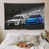 MaLji Jdm Japanese Car Art Silvia S13 And S15 Wall Tapestry for Bedroom Home Wall Room Decor40 x60, style