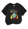 Kids Boys Girls 100% Cotton Crew Neck Short Sleeve T-Shirt, Cute Colorful Cartoon Dough Man Graphic Printed Casual Soft Breathable Summer Tee for Todd