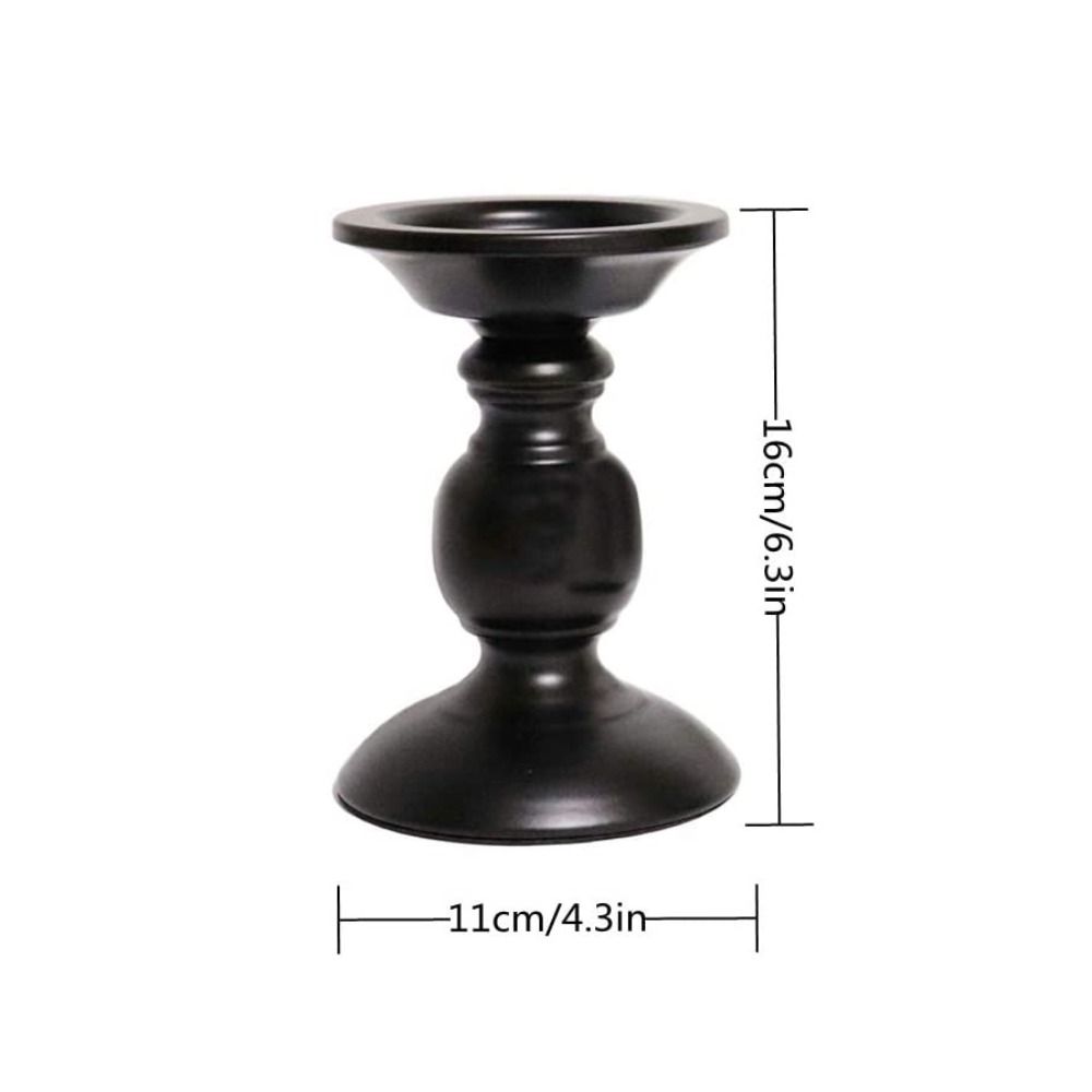 Iron Matte Black Metal Black Candlestick Holders Home Decorations Wedding Gift  Dining/Living Room