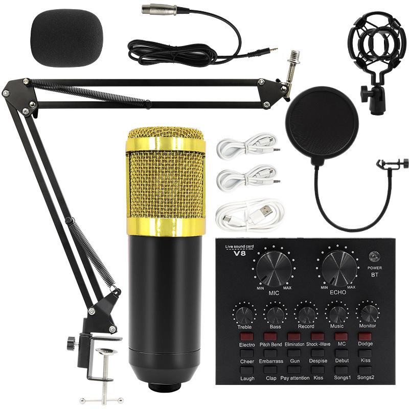BM800 USB Microphone & Sound Card Set for Podcast Recording & Live Broadcasts