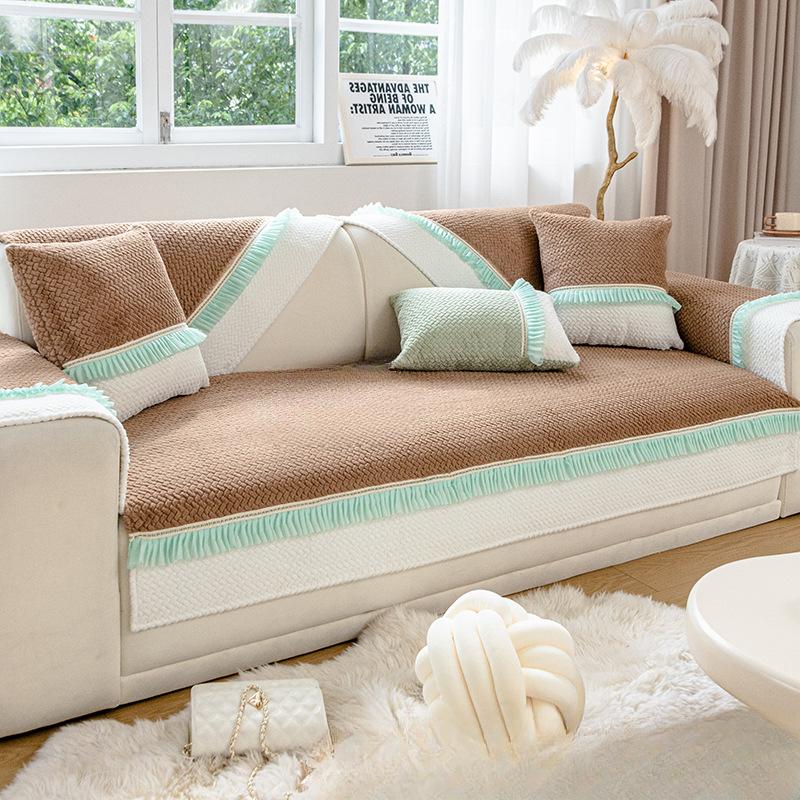 

Полотенце-чехол для дивана, зимняя плюшевая подушка с защитой от царапин, универсальное универсальное покрывало для дивана, полное одеяло 70*70