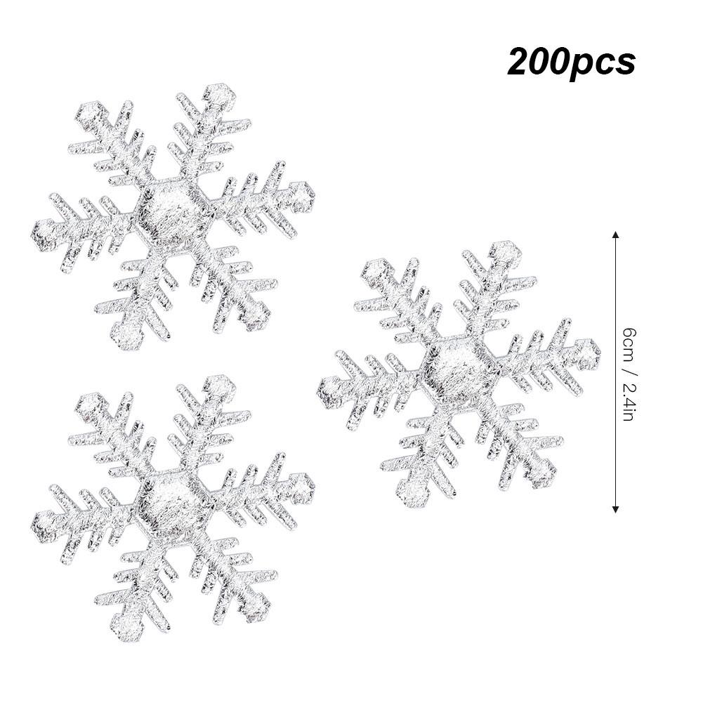 1 Pack Snowflakes Decoration NonWoven Fabric Christmas Decor Snow Sequins Silver 6cm