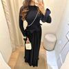 European & American Women's Slim Fit Long Sleeve Patchwork French Dress, 2026 Collection