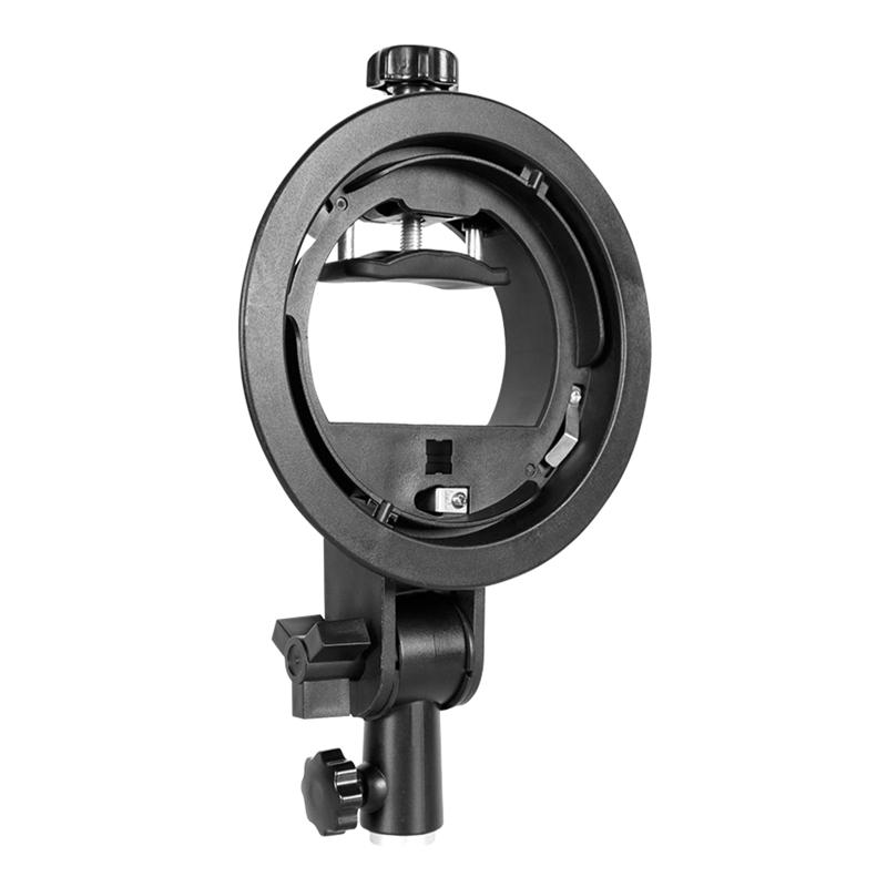 Universal Flash Bracket Mount Adapter with Hand Grip Adjustable for Speedlite Snoots Flash Softbox Photography Umbrella