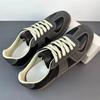 Spring New Breathable Flat Shoes Versatile Trend German Training Shoes Classic Retro Leather White Shoes Men's Casual Shoes