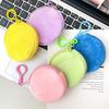 Candy Color Plush Round Coin Purse - Women's Cute Solid Wallet with ID Holder & Keyring