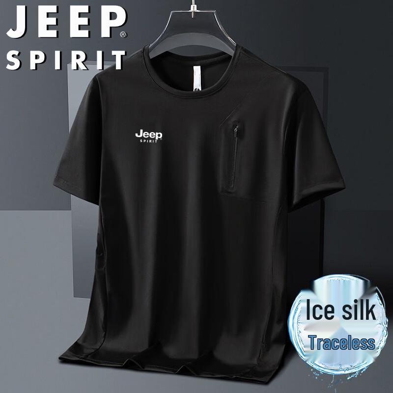 

JEEP SPIRIT Men s Ice Silk Short Sleeve T-Shirt 2XL