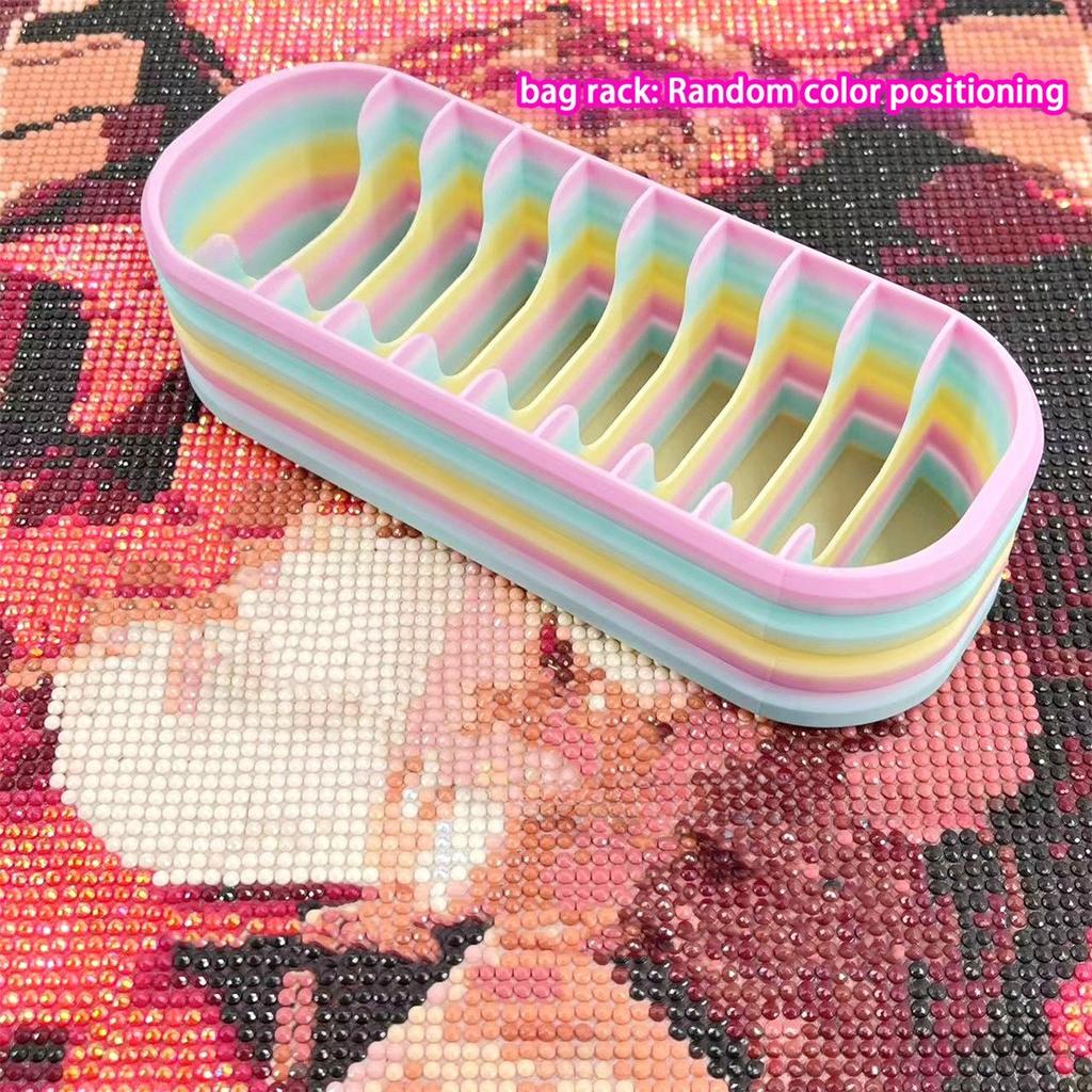 10-Compartment Diamond Painting Storage Rack | Convenient for Organizing Diamond Bags and Storing Tools like Pens and Tweezers