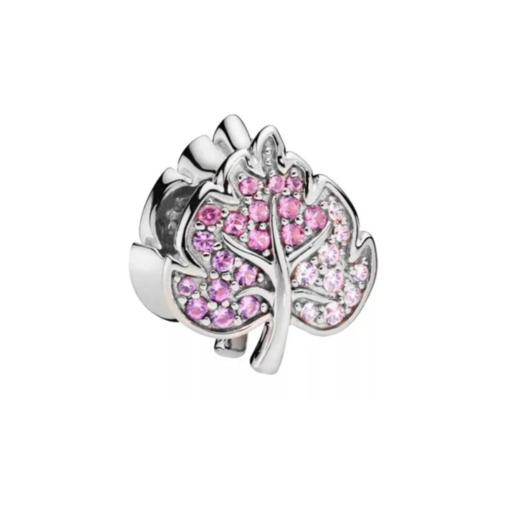 925 Silver Leaf Flower Cactus Pendant Bead for European Charms Bracelet Jewelry Accessories