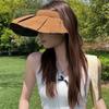 Empty Top Hair Hoop Hat Foldable Beach Sunshade Hat Portable Sun Hat