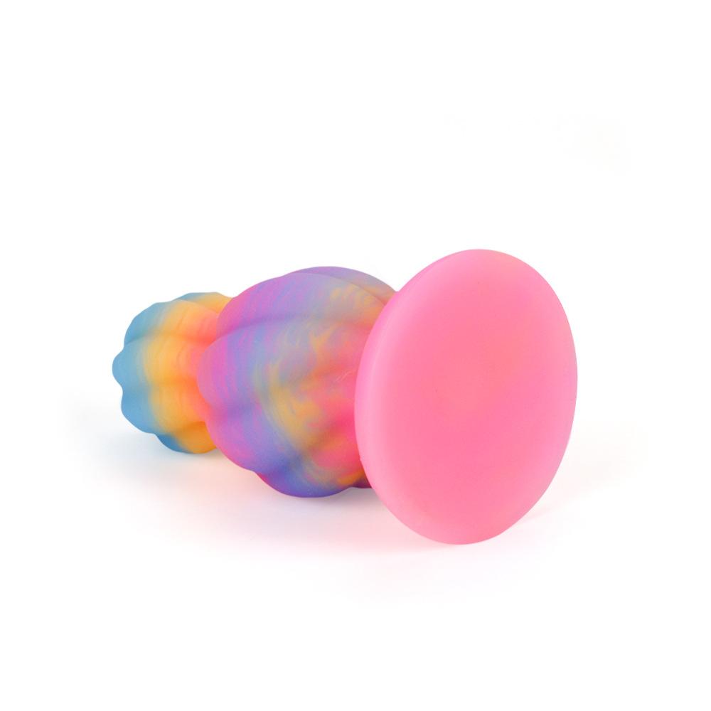 Thick Colourful Glow-In-The-Dark Gourd Shaped Anal Plug Female Apparatus Sm Erotic Toys Adult Masturbation Supplies Dildo