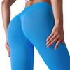 Seamless Tight Yoga Pants For Women, Crossed High Waisted Peach Hip Lifting Sports Pants, Breathable Quick Drying Fitness Pants For Women