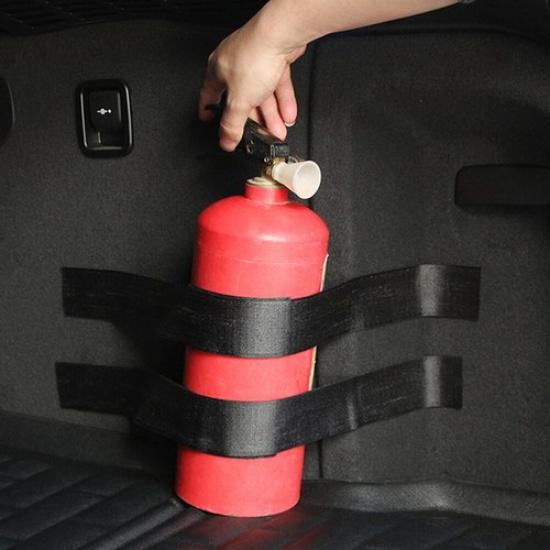 4Pcs Nylon Black Car Trunk Organizer Fixing Belt Storage Bag Tapes Accessories