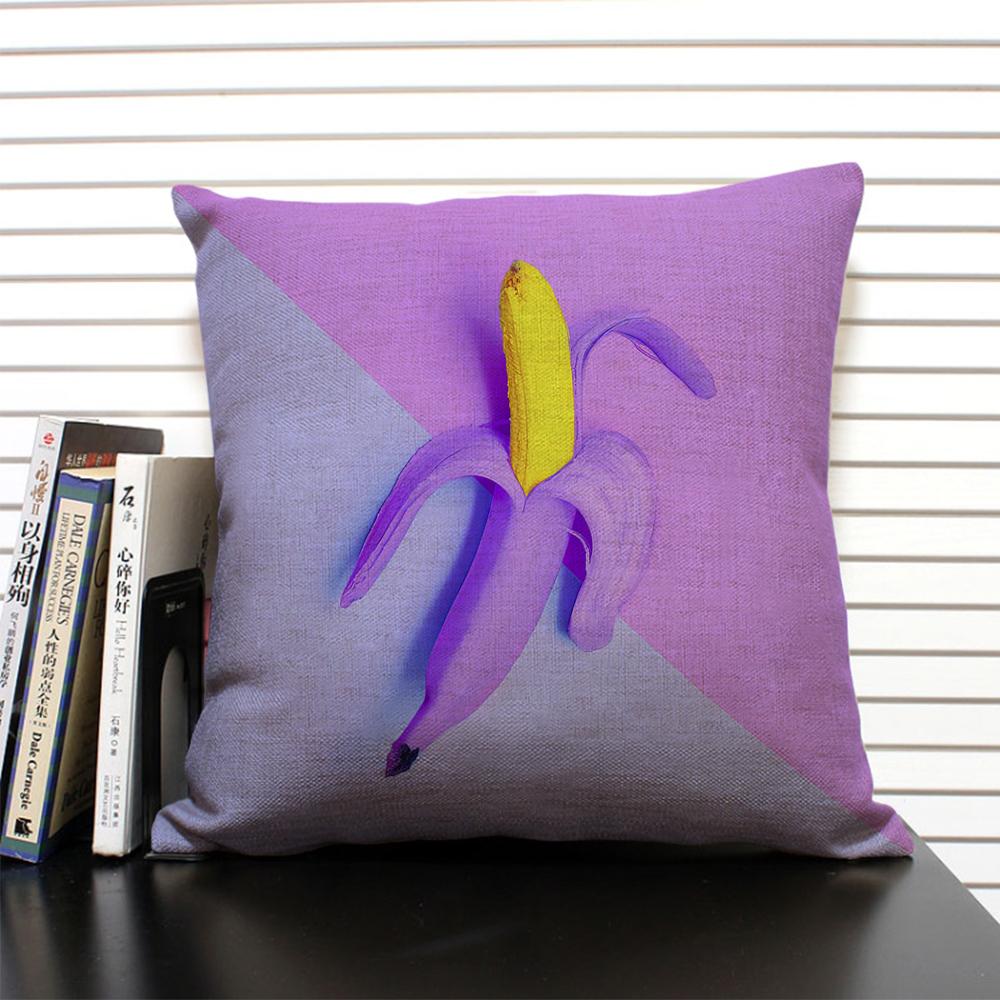 Tropical Plant Fruits Cushion Cover Cactus Pineapple Pattern Home Sofa Modern Art Decorative Pillow Case 45x45 Linen Pillowcase