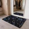Abstract Hexagon Pattern Floor Mat Flannel Door Mat Non-Slip Absorbent Washable Indoor Home Rug