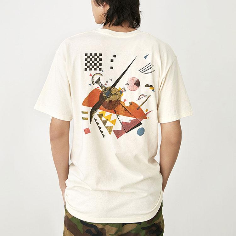 Vans X MoMA TELL A FRIEND T Shirts Unisex White Crew Neck Moderate Straight Fit VN0A4TUQ1ID