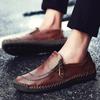 Handmade Leather Men Shoes High Quality Men Loafers Comfortable Soft Sole Walking Shoes  Moccasins Men Driving Shoes New