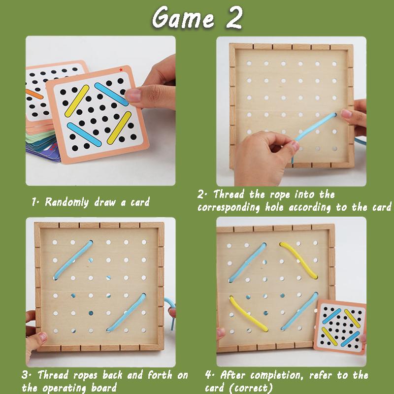 Kids Montessori Thinking Games Threading Toys Logical Rope Puzzles Matching Creative Intellectual Games Early Educational Toys