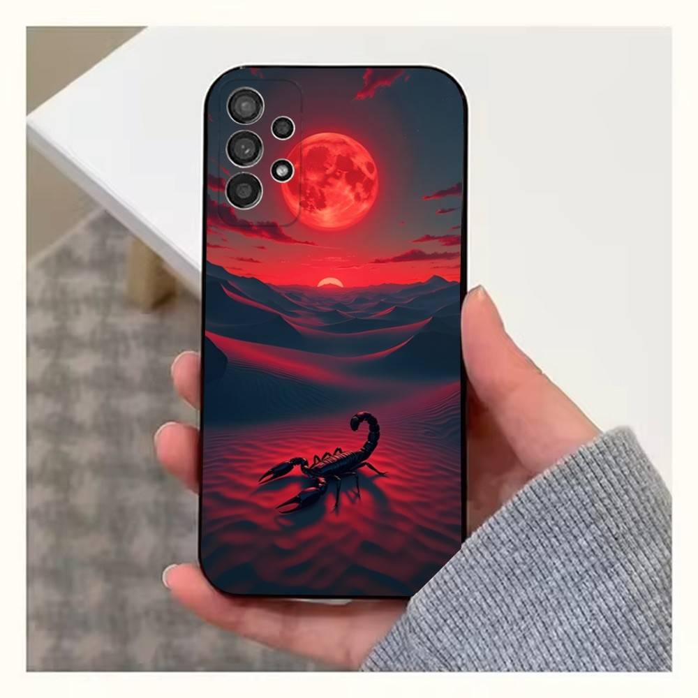 Cool Art Animal Scorpion Phone Case For Samsung S25,S24,S23,S22,S20,S21,S10,Ultra,Plus,Lite,FE,Soft Silicone Black Cover