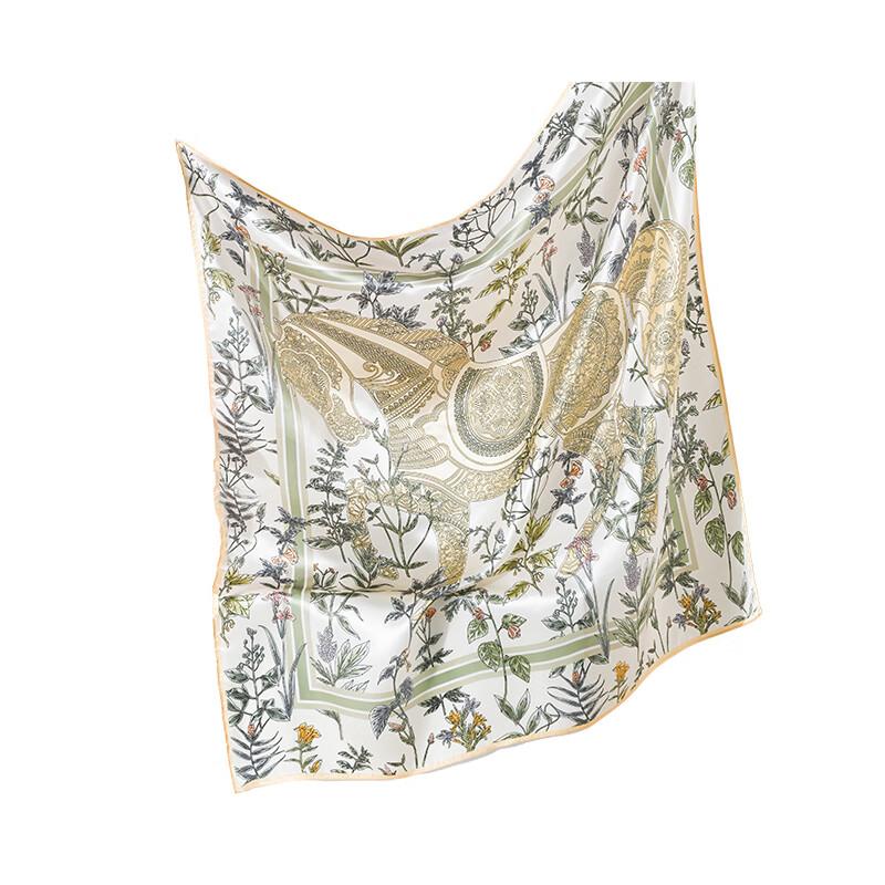 Hangsi Mansion Mulberry Silk Scarf Shawl Large Square Silk Wrap Practical Birthday Mother's Day Gift for Mom