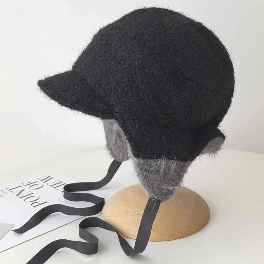 Japanische Fellmütze Warmer Ohrenschutz Radmütze Damen Herbst und Winter Outdoor Lei Feng Mütze Verdickte Kalte Bergsteigermütze Trend
