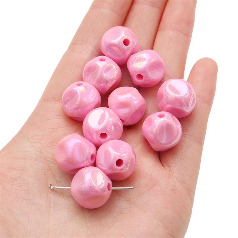 Acrylic Solid Color Beads for DIY Necklace & Bracelet Accessories