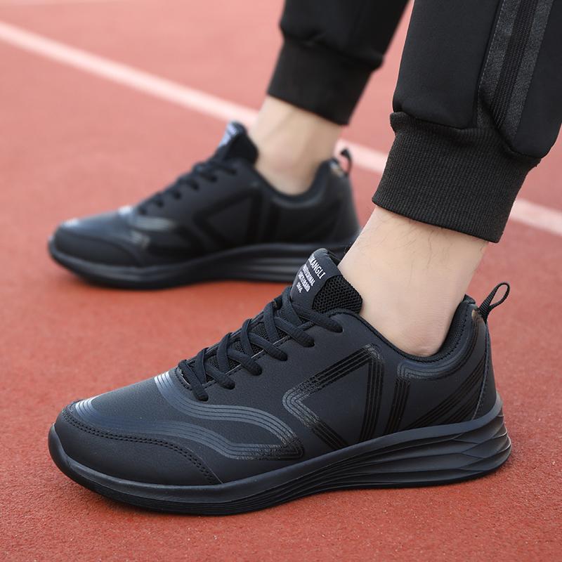 Modische Herren Sportschuhe Leder Laufschuhe Outdoor Wasserdichte Sneaker Herren Leichte Herren Athletische Sneaker Tenis Masculino Esportivo