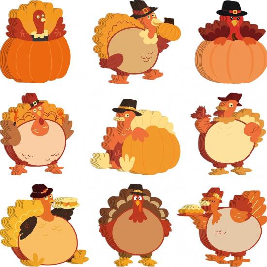 Fancy Land Turkey Cutouts 54 Pcs Fall Thanksgiving Decorations Holiday School Party Classroom Bulletin Board Decor