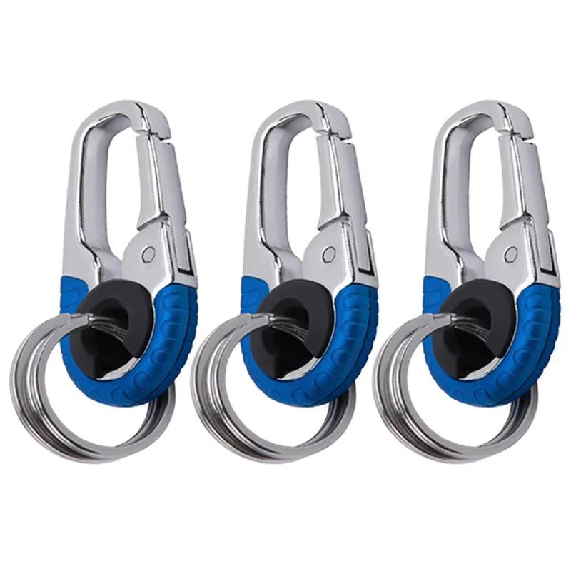 Carabiner Durable Snap Hook Key Ring Car Fashion Metal Keychain for Men with Waist Hanging Buckle for Business Gift Accessory