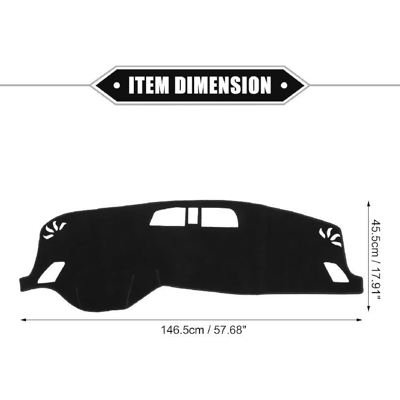 Dashboard Cover Compatible for Mitsubishi Outlander 2023, Non-Slip Polyester Black Dash Cover Mat Dash Board Protector Cover