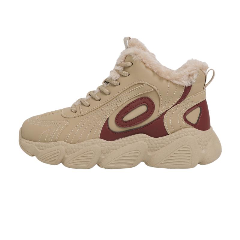 Herbst Winter Plüsch Damen High Top Sneaker Mode Bequem Plattform Baumwollschuhe Outdoor Rutschfest Damen Schuhe Botas Mujer