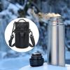 Portable Insulated Water Bottle Holder With Adjustable Strap And Mesh Side Pocket For Outdoor Hiking Camping Travel