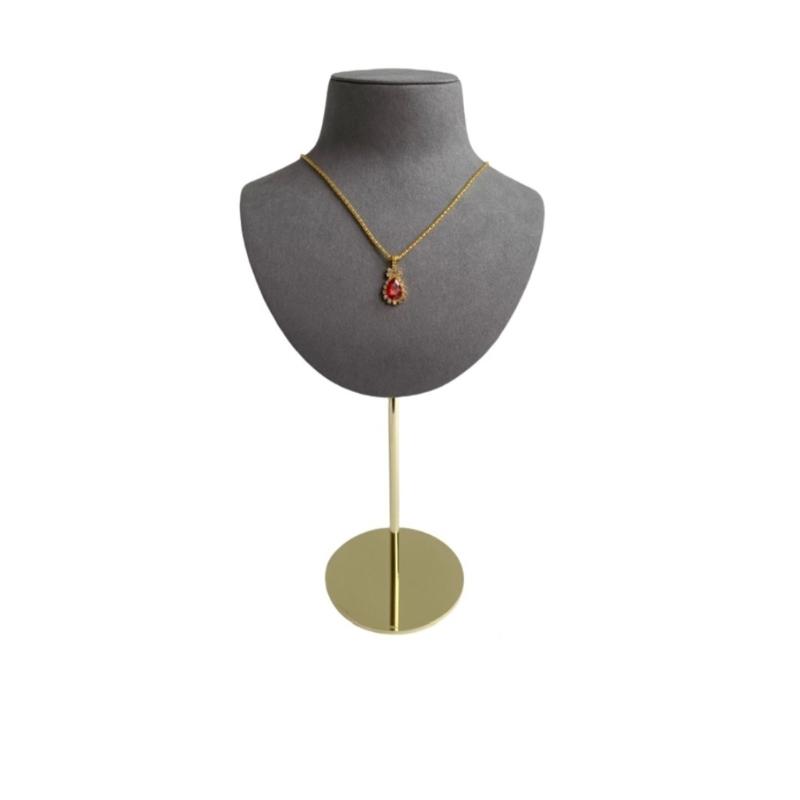 Mannequin Shaped Necklace Showcase Stand Stylish Portrait Model Jewelry Holder Tabletop Neckchain Pendant Display Rack