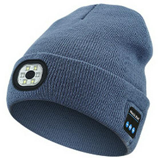 

Светодиодная Bluetooth шапка-бини: Двойные наушники, Музыка и звонки, Налобный фонарь для улицы