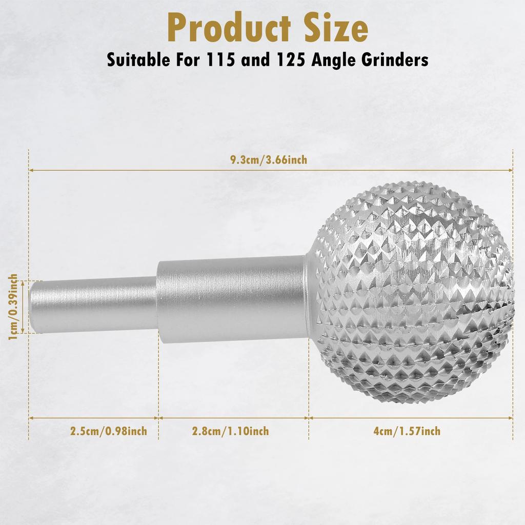 Rotary Drilling Bit Grinding Head Rotary Grinding Head Woodworking Attachment Rotary Burr Grinding Head for Wood Marking Carving