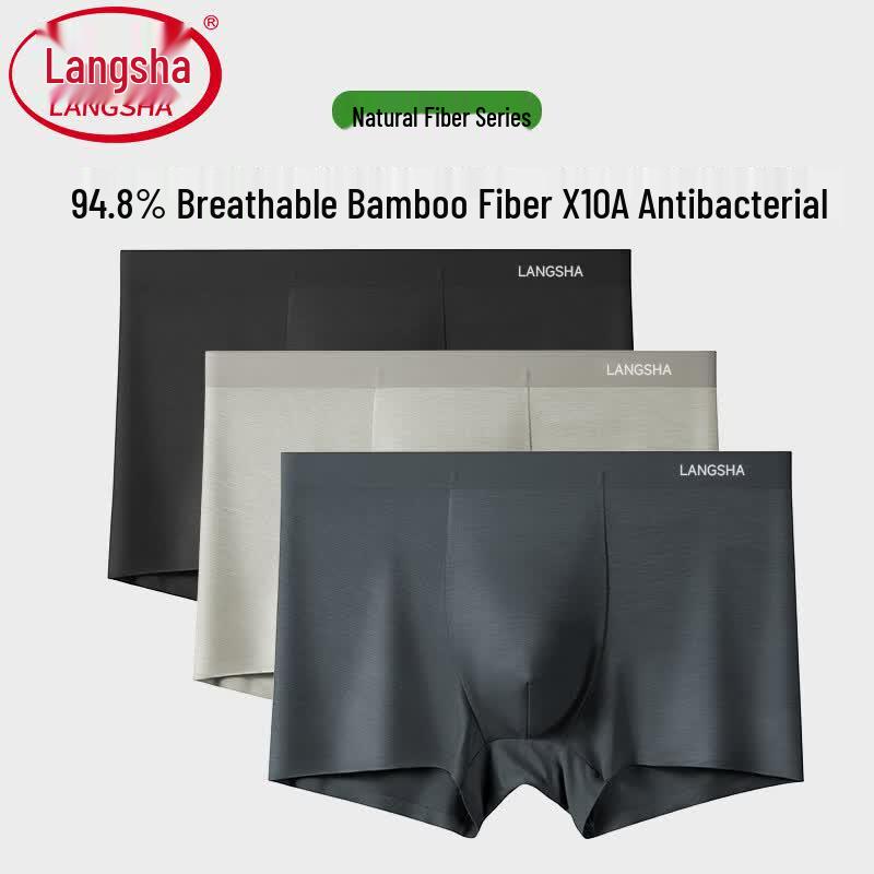 Langs Sha Men s Bamboo Fiber Boxer Briefs XL