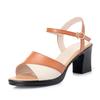 Fashion AIYUQI Sandals Women Summer 2025 New Soft Leather Women Roman Sandals Color Block High Heel Sandals Women