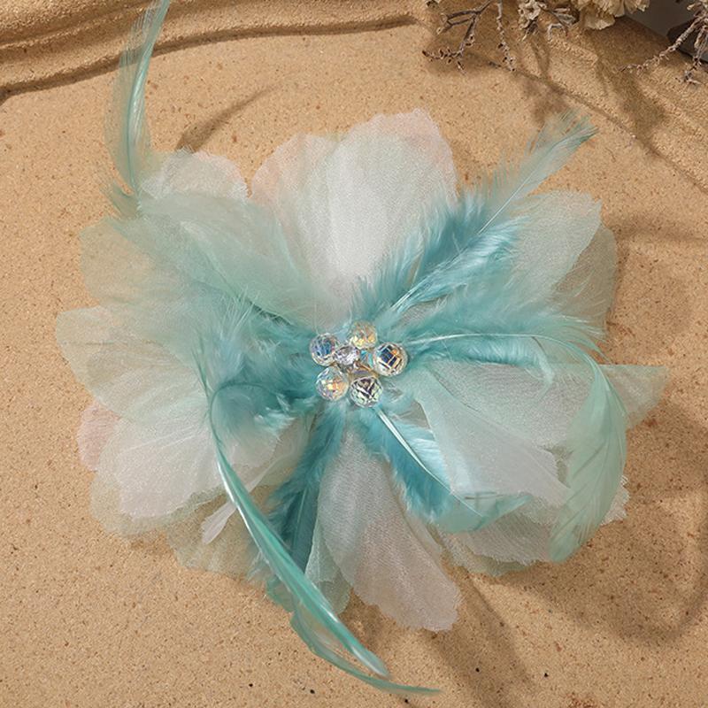 

Ніжна шпилька для волосся з пір ям феї, сіткою та трояндою, головний убір, аксесуари для одягу