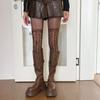 Women's Patterned Fishnet Net Stockings Garter Belt Tights Suspender Pantyhose Fishnets Thigh High Stockings Hosiery