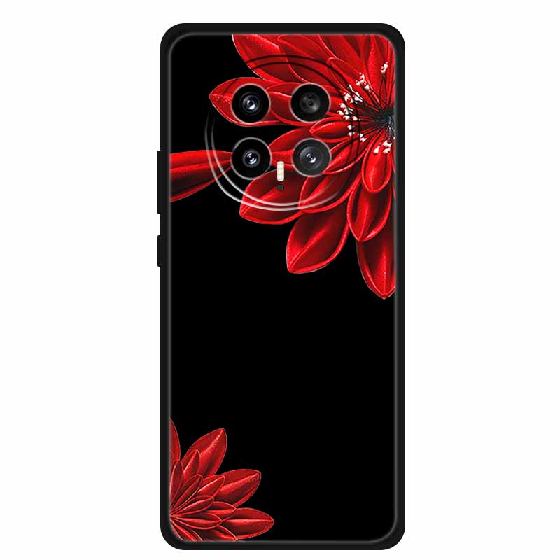 Black Silicone Case For Honor Magic8 Pro Case Cartoon Cat Soft Back Cover For Honor Magic 8 5G Pro Phone Case Coque Funda Para