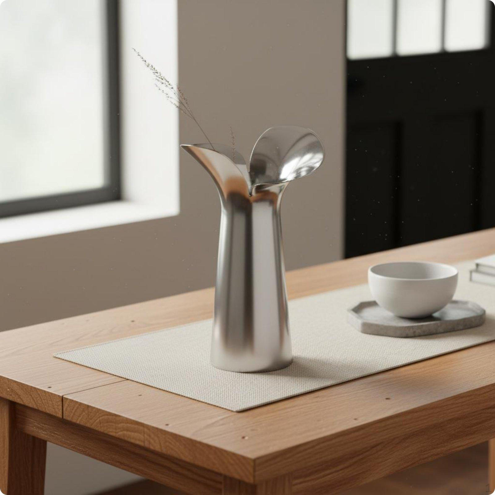 Stainless Steel Vase Minimalist Flower Easy to Clean