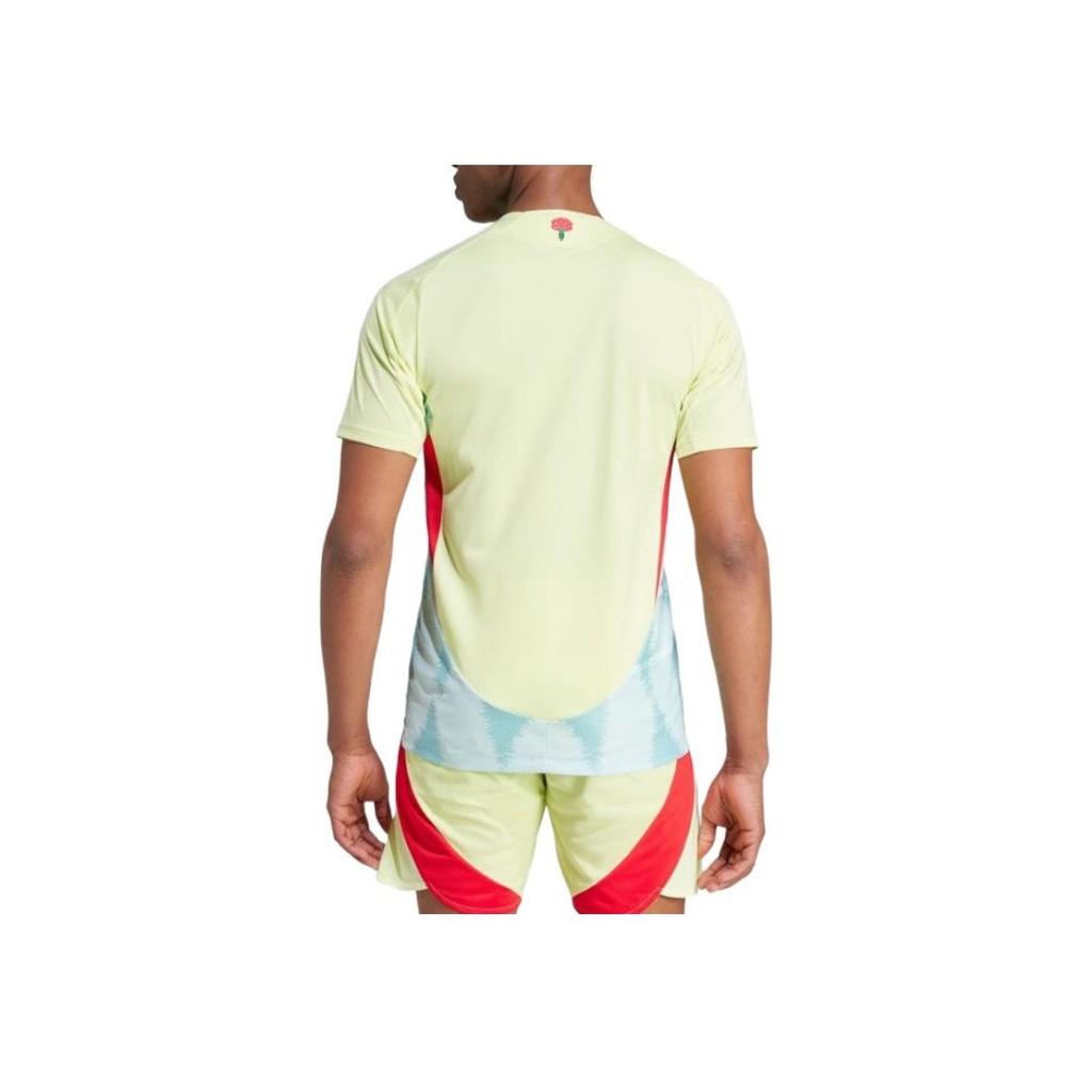 Adidas Spain 2024 Away Authentic Jersey Pulse Yellow/Halo Mint Men Streetwear IS9034