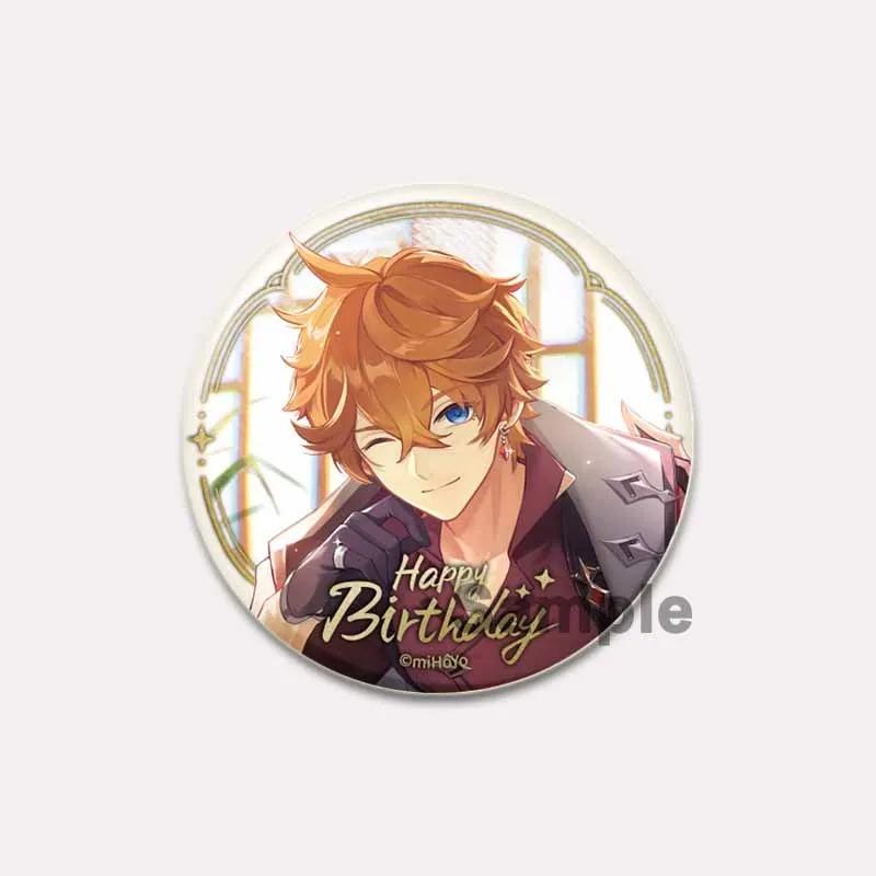 32/44/58mm Genshin Impact Tinplate Pin rotund desene animate Snap-in Brose pentru rucsac Cothes Accesorii Joc Anime Collection Badge Decorare