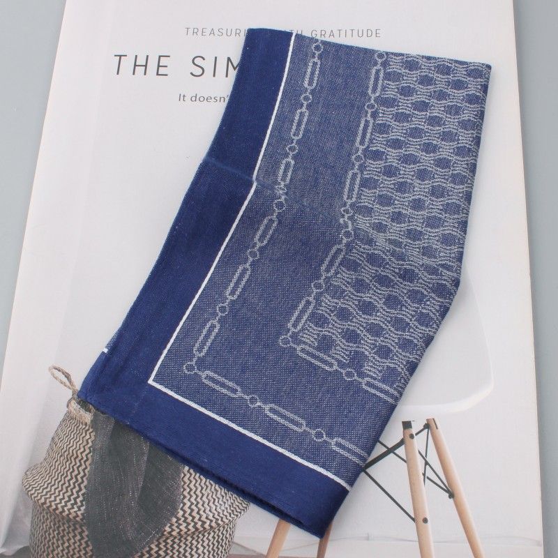 

Мужское ностальгическое старомодное квадратное полотенце из 100% хлопка, пот, носовой платок Love dark blue